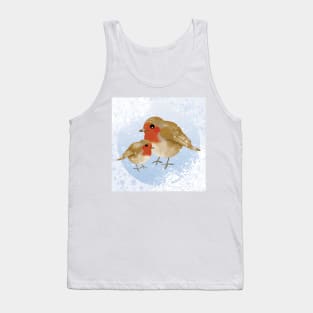 Robin Redbreasts in the Snow Tank Top